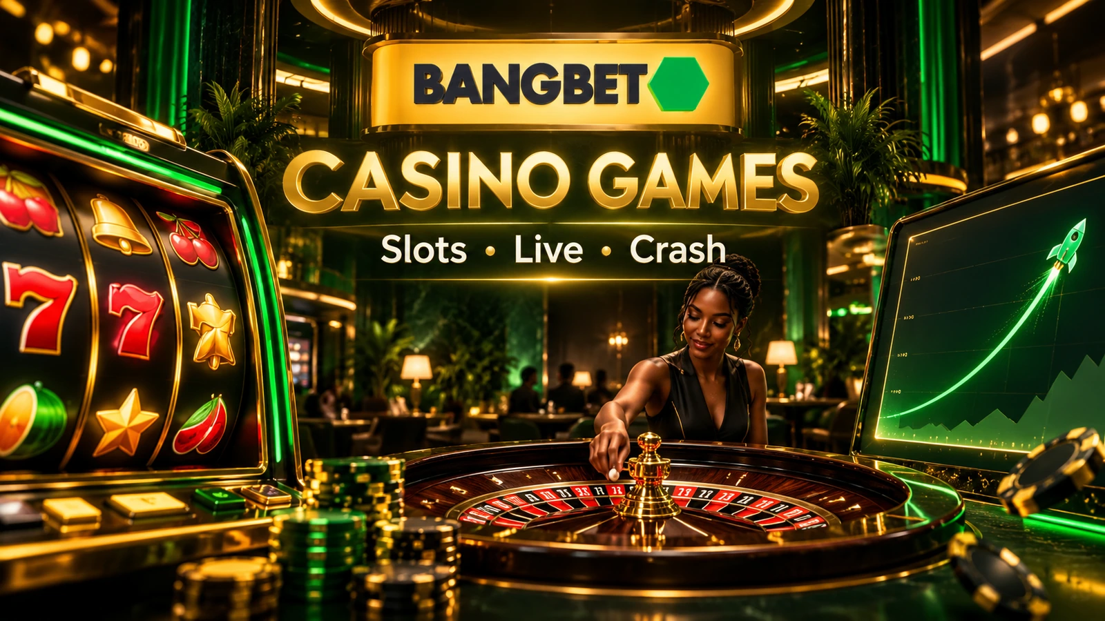 Bangbet Slots, Live and Crash game formats