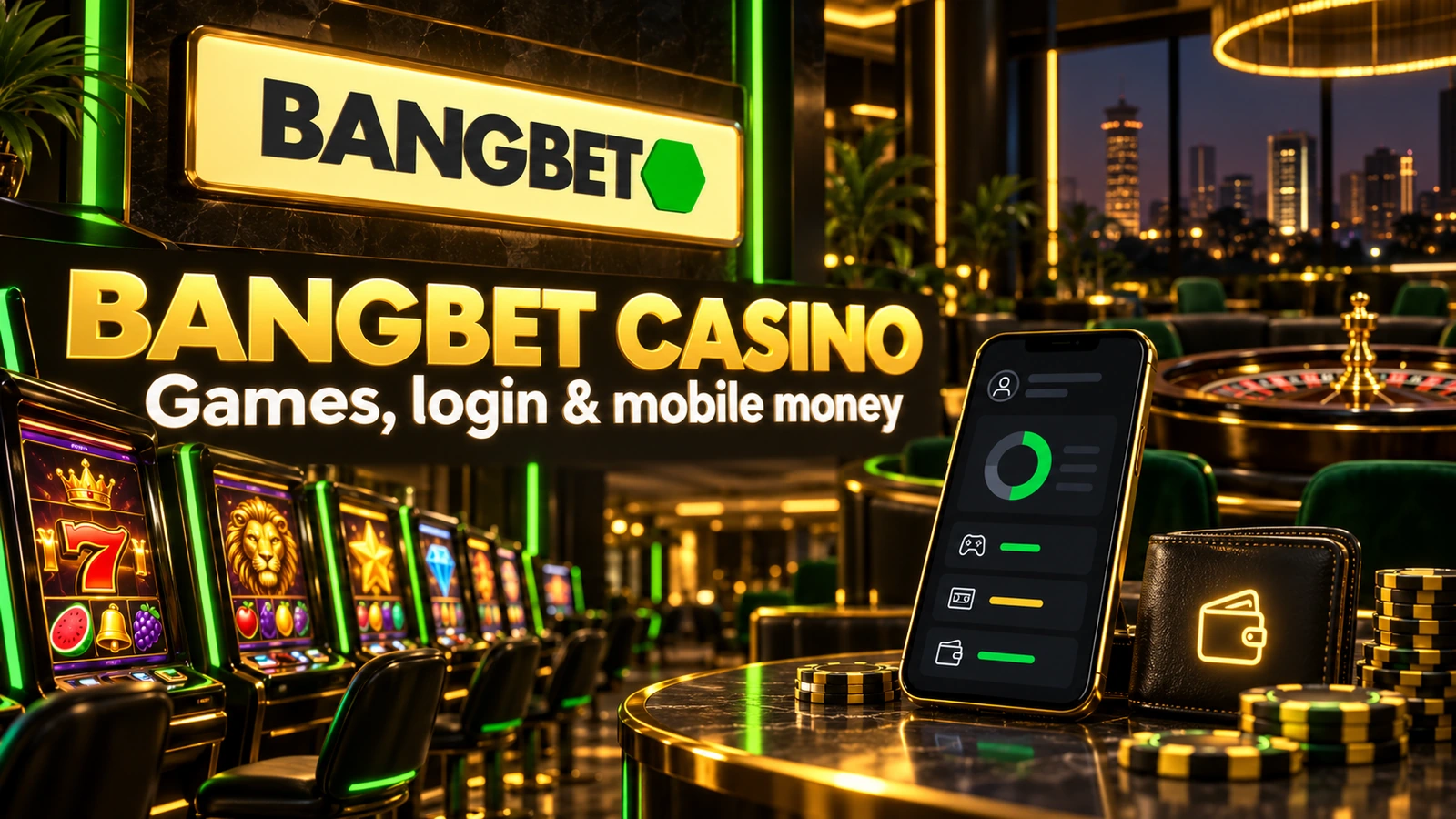 Bangbet Casino games, account and mobile payments
