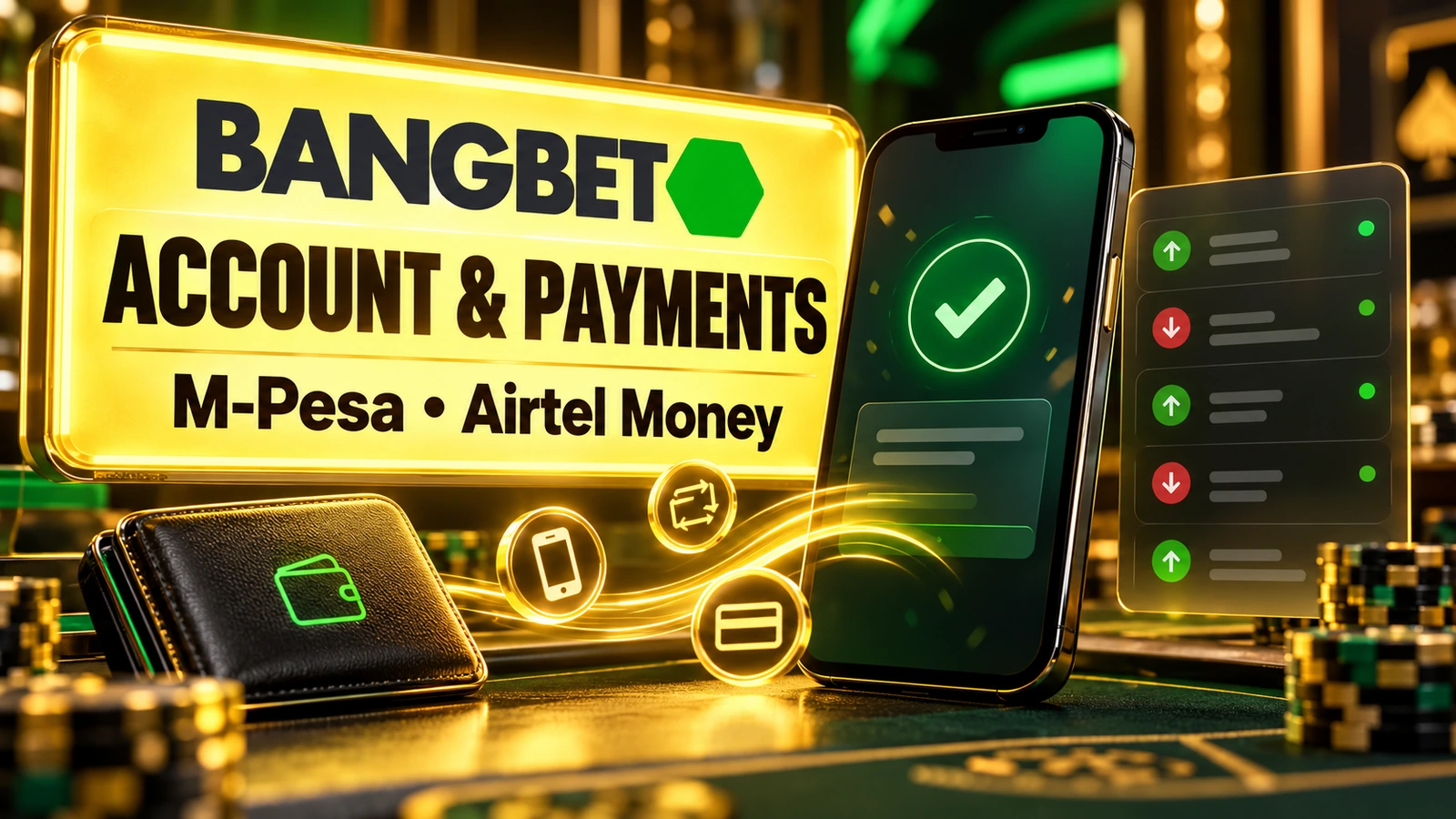 Bangbet account and mobile money transactions